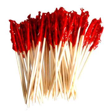 China Custom Disposable Wholesale Decoration Cocktail Toothpick Flag For Fruit for sale