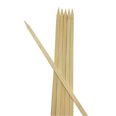 China Natural Bamboo Materials Disposable Flat Bamboo Skewer Kebab Kebab Sticks Easily Cleaned For BBQ Outdoor for sale