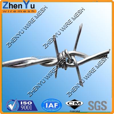 China Galvanized Barbed Wire Top 12x12 14x14 12x14 Wire Gauge Barbed Wire for sale