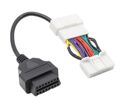 China ForTesla OBD2 26 Pin Male Female to 16 Pin Model Auto Diagnostic Tool OBD 2 OBDII Y Adapter Cable forTesla 3 Pin Model for sale