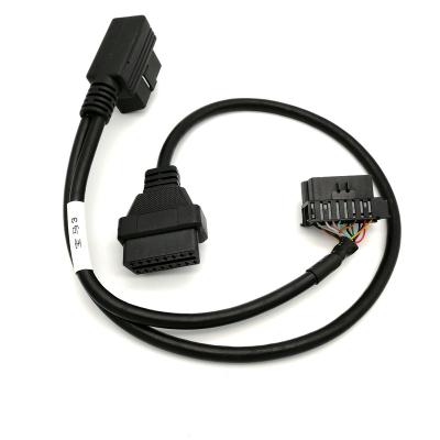 China Universal 1 Male To 2 OBD Female Cable For Benz / BMW ECU Connector Adapter for sale