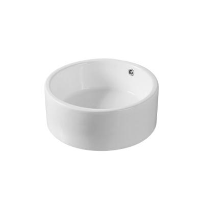 China Modern Factory Supplier Bathroom Ceramic White Round Shampoo Step Down Pedestal Hand Hair Sink for sale