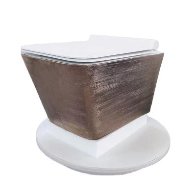 China Modern Hot Selling Modern P-trap Bathroom Ceramic Sanitary Toilet Square Hanging Toilet for sale