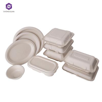 China China Manufacturer Disposable Paper Bowl Food Container Biodegradable Box Disposable Tableware Set for sale