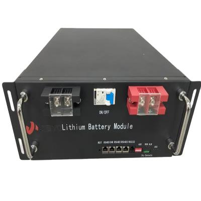 China 48V 100Ah LiFePO4 Battery Lithium Battery Rack Mounted Server Power Container 100Ah for sale