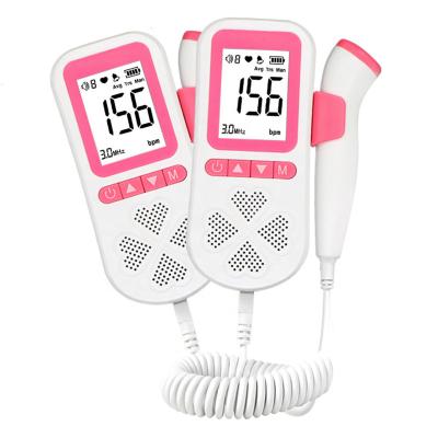 China Household Portable Pregnant Women Baby Heartbeat Detector Pocket Digital Doppler Fetal Detector for sale