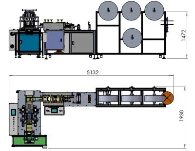 China food & Beverage Shops Automatic High Speed ​​KN95 Mask Making Machine for sale