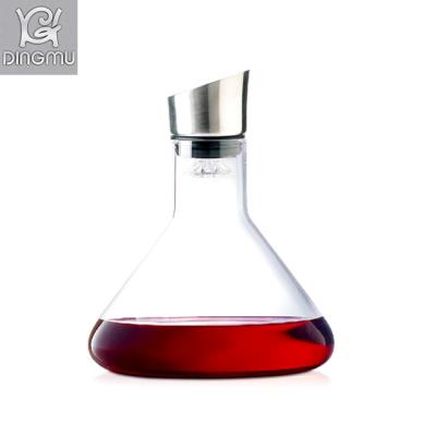 China Reusable Hot Selling High Grade Clear Soda Lime Glass Wine Decanter for sale