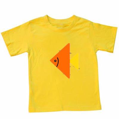 China Anti-pilling anti-pilling cotton boy's Logo Print On T-shirts short sleeve kids high quality T-shirt for sale