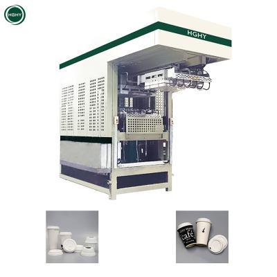 China Hghy Factory Customized Heatproof Tea Cup Paper Lid Forming Making Machine Heatproof Machine For Making Paper Cups Product for sale