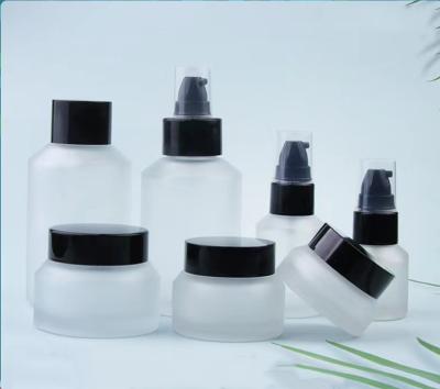 China 30ml 100ml Glass Bottle Set Package Set 15ml 30ml Cosmetic Dropper Bottle For Lotion 100ml 120ml 50g Toner Bottle Jar Set for sale