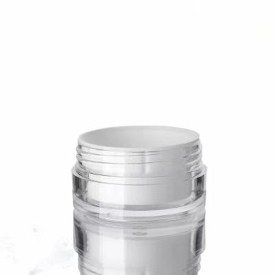 China Mini Sample Box PS Sensitive Cosmetic Jars 20g 30g Double Wall Containers High Quality Empty Cosmetic Gram Jars With Lids Cream for sale