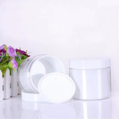 China Plastic PET Jar 100g 200g 300ml Body Cream Packaging Jar Cosmetic Container Double Mouth Empty Wide Wall for sale