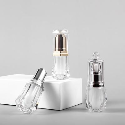 China BEAUTY PACKAGING 10ml Essential Oil Luxury Acrylic Dropper Bottle Two Different Types Squeeze Empty Diamond Acrylic Dropper Bottle for sale