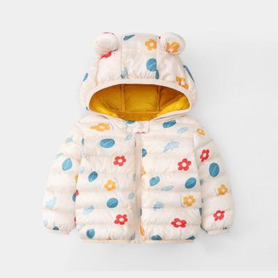 China Windproof children's cotton clothes autumn and winter 2021 new girls' cotton clothes light and thin section of children's baby warm cotton for sale