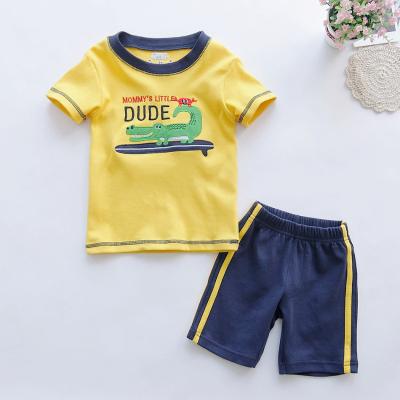 China Breathable 2021 Baby Boy Short Sleeved Baby Summer Clothes Set Short Suit Baby Boy Outfits Suit for sale