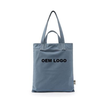 China Wholesale Black Eco-friendly Custom Printing Canvas Handle Promotional 100% Cotton Canvas Tote Bag for sale