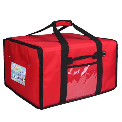 China Large Waterproof Thermal Motorcycle Bike Foldable Insulate Cooler Bag Food Delivery Hover Bag for sale