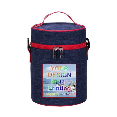 China Waterproof 4437# 600D Blend Polyester Lunch Bag Insulated Cooler Bags for sale