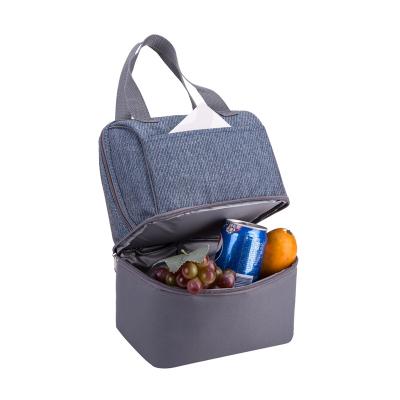 China Tote Cooling Food Bag Thermal Insulate Double Layer Cooler Bag For Lunch for sale