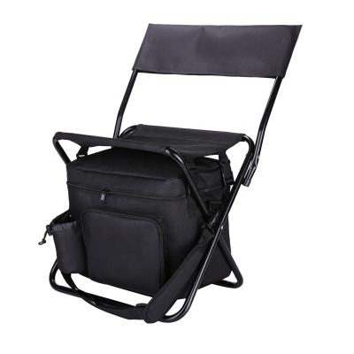 China Wholesale Customized Foldable Chairs Outdoor Waterproof Logo Chair Picnic Portable Folding Fishing Camping With Cooler Bag for sale