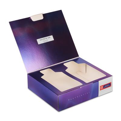 China Recyclable Luxury Custom Paper Baby Shower Clamshell CMYK Chrome Gel Cosmetic Skin Care Packaging Gift Box for sale