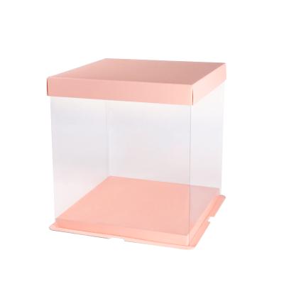 China Recyclable Custom Printing Paper Cover CHOOSE Birthday Cake Tall Transparent Packaging Box Packaging Box for sale