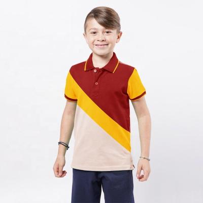 China Factory Supply Breathable Children Clothing Custom Color 100% Cotton Kids Polo T-shirt Boys Summer Pattern Casual Printing Kids Polo Shirt for sale