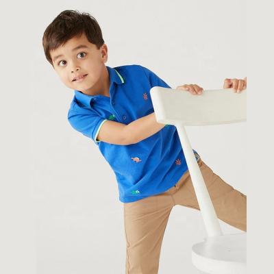 China Factory Supply Breathable Kids Clothing Custom Color Casual 100% Cotton Kids Polo T-shirt Boys Pattern Printing Kids Polo Shirt for sale