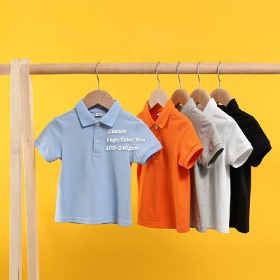 China Wholesale Breathable Kids Clothes High Quality Custom Casual Unisex Kids Color 100%Cotton Boys Polo Shirt for sale