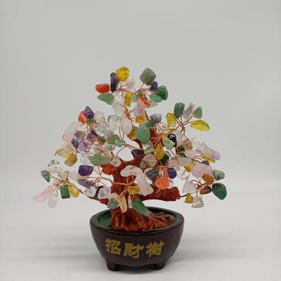 China Crystal Tree Wholesale Citrine Tree Blue Green Gemstone Tree 7 Chakra Stone From China Factory Price for sale