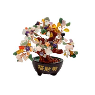 China China Factory Price Pink Rose Quartz Money Tree Crystal Tree Growing Small Crystal Tree for sale