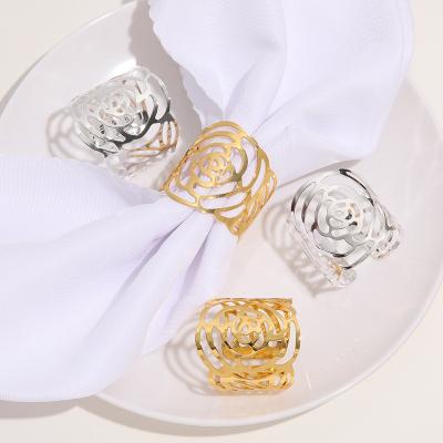 China Wholesale Towel Ring Rose Gold Towel Decorative Viable Strap Buckle Round Metal Silver Gold Towel Ring for sale