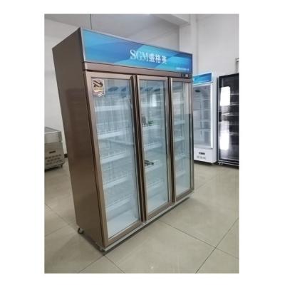 China Moderne glazen schuifdeur Drankkoeler vitrine Schuifdeur Koelkast Te koop