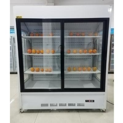 Cina Display di frutta commerciale raffreddatore a due porte con sistema di raffreddamento da ventola in vendita