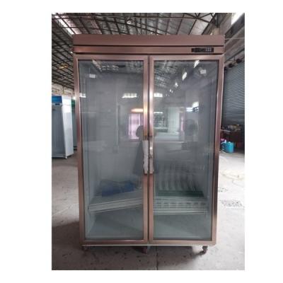 中国 Adjustable Shelves Double Glass Door Beverage Fridge / Freezer For Drinks / Food 販売のため