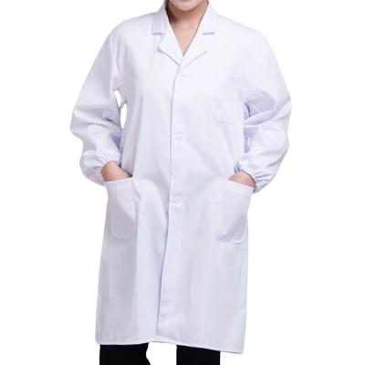 China Breathable Comfortable Long Sleeve White Coat Experimental Suit Thickened Male White Coat Student Cotton Doctor Food Factory Female Work Clothes for sale