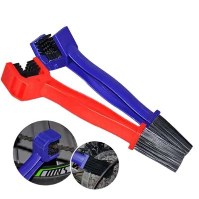 China Plastic Brush Motorcycle Maintenance Tools And Three Sides Plastic Bicycle Chain Brush for sale