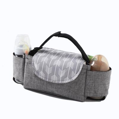 China Viable Custume Baby Storage Trolley Bag Diaper Storage Bag Baby Stroller Organizer with Baby Dispenser for sale