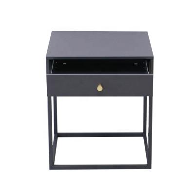 China DISMANT Nordic Bedroom Furniture Nightstand Cabinet Simple Fashion Bedside Table With One Drawer for sale