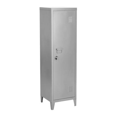 China Knocked Down Metal Clothes Cabinet Small Wardrobe Safe Locker Personal Steel Locker Used for sale