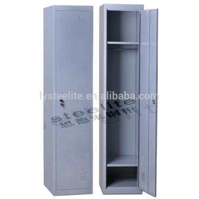 China Cheap Steel Single Door Military Hanging Locker Cabinet Door Army Clothes Wardrobe Cabinet 1 for sale