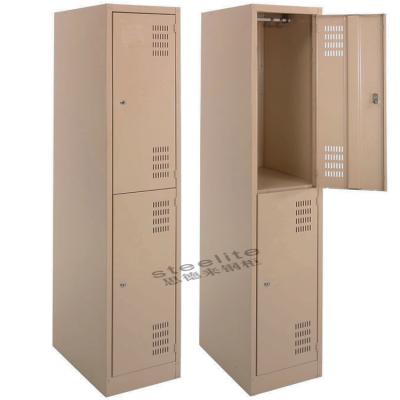 China 0.5-1.5mm SPCC cold rolled metal steel vertical slim locker/twin door 1 unit locker/double tier lockers without legs for sale