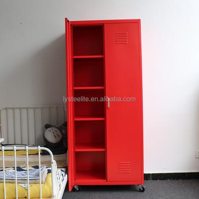 China Wardrobe Closet 3 Door 2 Drawers Bedroom Furniture 3 Door Steel Wardrobe almari Price for sale