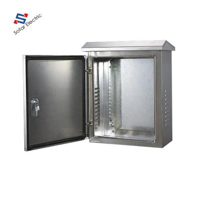 China Cold Rolled Steel Sheet Stainless Steel Outdoor Electrical Enclosures IP65 With Canopy for sale