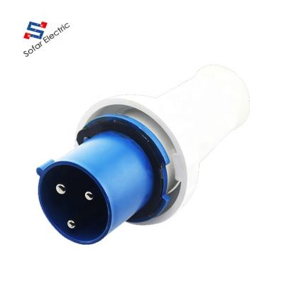 China Wenzhou Factory SF-033 IP67 63A 2P+E Industrial Waterproof Industrial Socket for sale