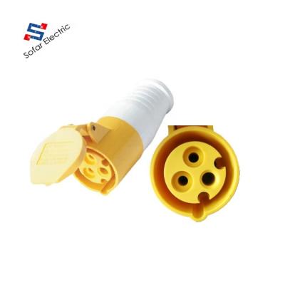 China Industrial CE Approved SF-223-4 Industrial Socket IP44 110V~130 32A 3Pin 2P+E for sale