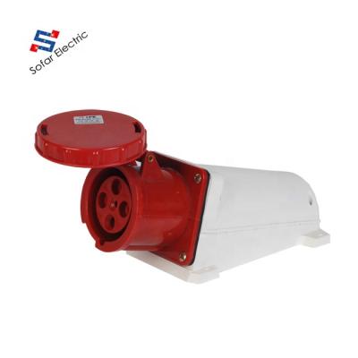 China SF-134 IP67 Industrial Waterproof Wall Mounted Industrial Socket 380~415V 63A 4 Pole 3P+E for sale