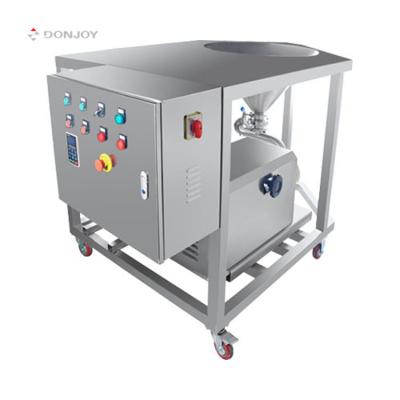 China DONJOY SS316L food and beverage industry sanitary mixing pump with lobe homogeneous pump with control box and butterfly valve for sale