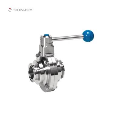 China Donjoy SS304 SS316L Sanitary Stainless Steel Food Grade Manual Stainless Steel Butterfly Ball Valve for sale